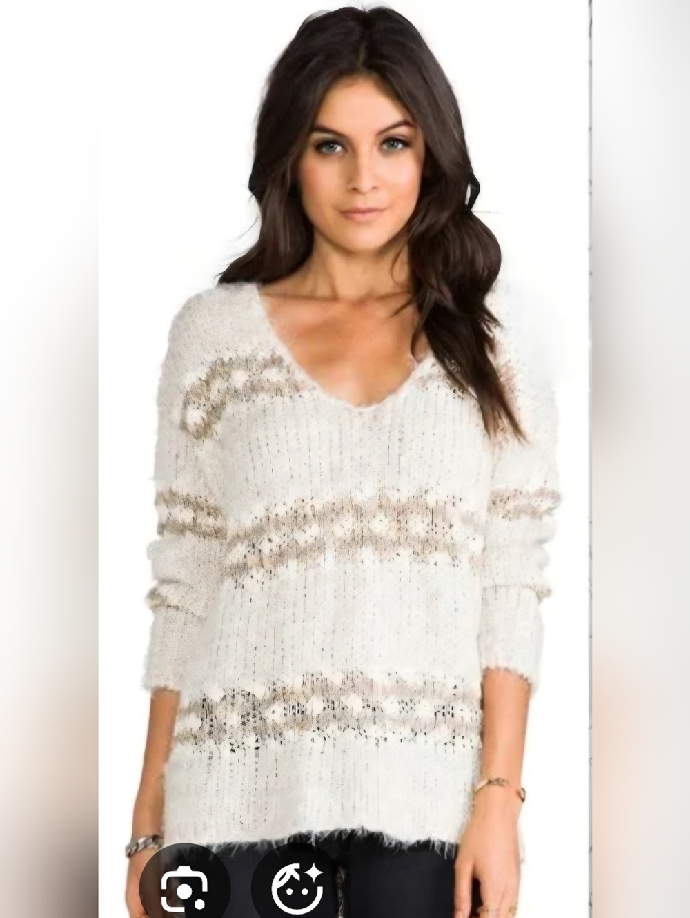 Free People Knit V-neck Sweater